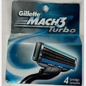 SEALED 2001 Gillette Mach 3 Turbo Razor Cartridges 4 Pack Vintage
